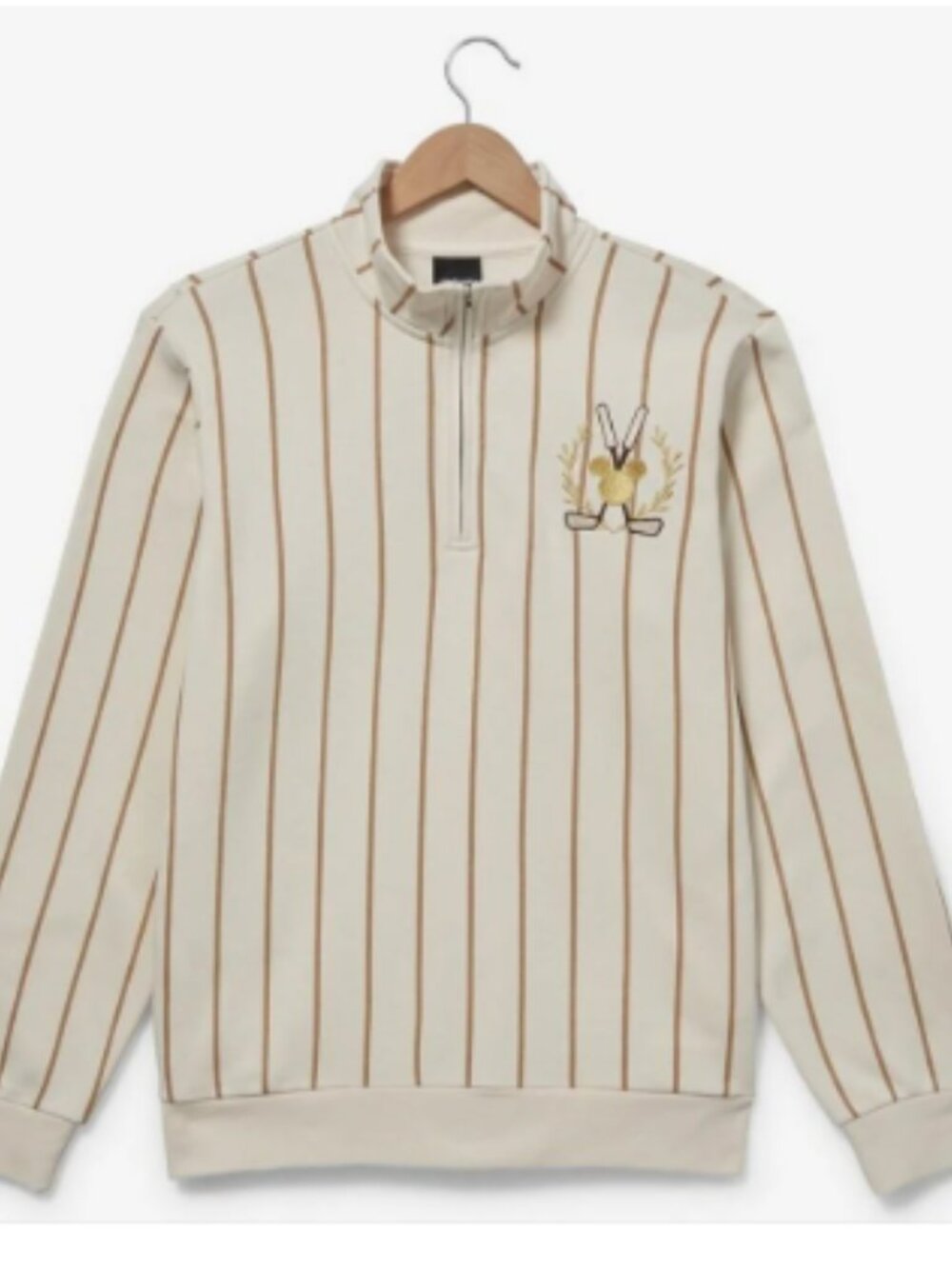 Disney Mickey Mouse Golf Striped Quarter-Zip Sweatshirt - BoxLunch Exclusive XL